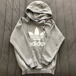 Adidas light grey hoodie